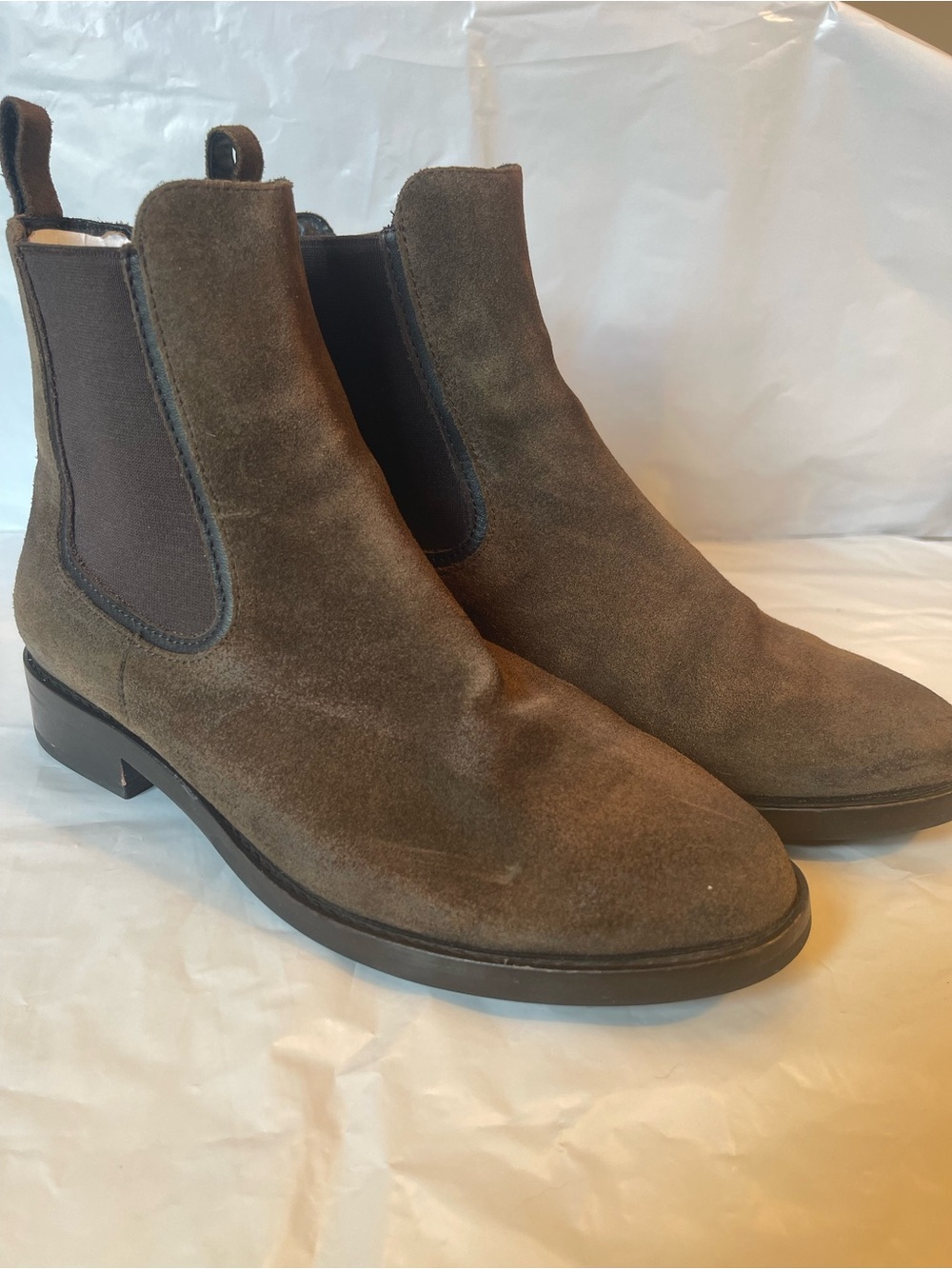 Thursday Boot Co. Duchess Dark Olive Suede Chelsea Boots women’s size 6.5
